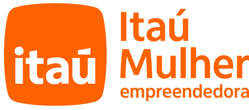 Logo Itaú + Itaú Mulher Empreendedora